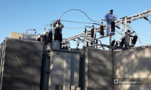 إصلاح الكهرباء في محافظة القنيطرة - 9 تشرين الثاني 2020 (عنب بلدي)