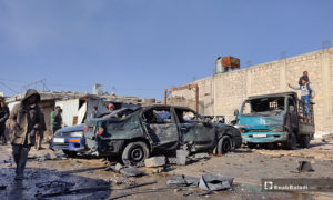 انفجار هز مدينة الباب شمال شرقي مدينة حلب- 24 من تشرين الثاني 2020 (عنب بلدي)