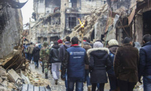 كوادر من منظمة الأمانة السورية للتنمية في حلب (الأمانة السورية للتنمية)