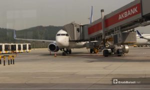 طائرة تابعة للخطوط الجوية التركية في مطار 