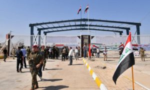 قوات أمن عراقية في معبر 