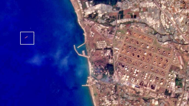 صور الأقمار الصناعية تظهر ميلودي في سوريا في 3 كانون الأول 2020 المصدر TankerTrackers