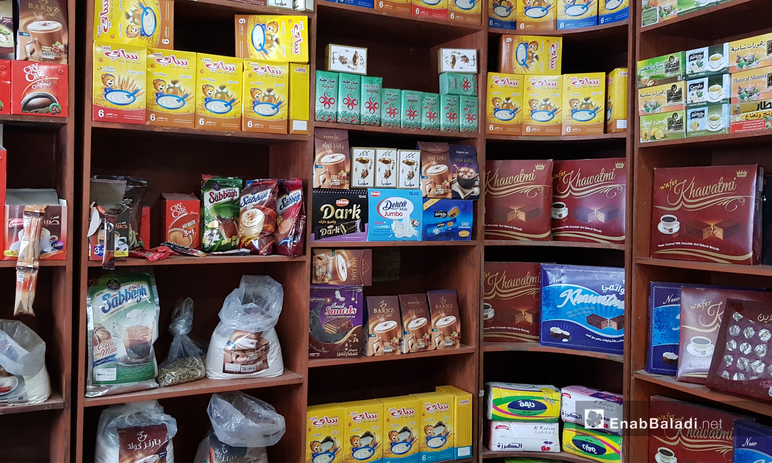 متجر لبيع المنتجات الغذائية في مدينة حلب - 2 كانون الأول 2020 (عنب بلدي)