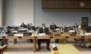 أعضاء من اللجنة الدستورية خلال أحد اجتماعات الجولة الخامسة - 26 من كانون الثاني 2021 (هيئة التفاوض)