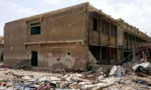 مدرسة مدمرة في مخيم اليرموك (مجموعة العمل من أجل فلسطيني سوريا)