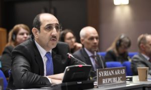 السفير بسام صباغ في الدورة الخاصة الرابعة لمؤتمر الدول الأطراف في اتفاقية الأسلحة الكيماوية - نيسان 2018 (منظمة حظر الأسلحة الكيماوية)