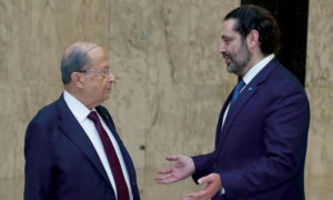 رئيس الحكومة المكلف سعد الحريري والرئيس اللبناني ميشال عون_  من آذار (النهار) 
