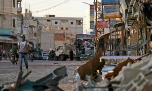 الركام في مدينة نوى شمالي درعا - 2018 (AFP)