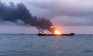 السفينة الإيرانية ساويز تتعرض لانفجار لغم بحري  في البحر الأحمر (العالم)