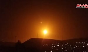 تصدي الدفاع الجوي لقصف اسرائيلي قرب دمشق