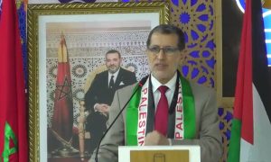 رئيس الوزراء المغربي سعد الدين العثماني خلال المهرجان_ 23 من أيار