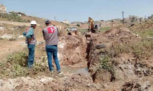 أعمال إصلاح الصرف الصحي في درعا البلد - نيسان 2021 (مجلس محافظة درعا)