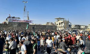 مظاهرة في درعا رفضًا للانتخابات الرئاسية - 25 أيار 2021 (ناشطون)