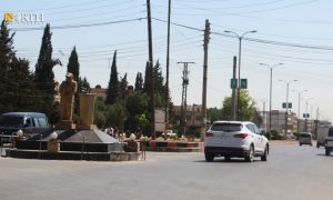 دوار عامل النظافة وسط مدينة منبج (نورث برس)