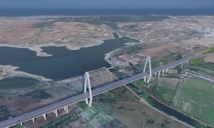 صورة هندسية لأول جسر على قناة اسطنبول (الأناضول)