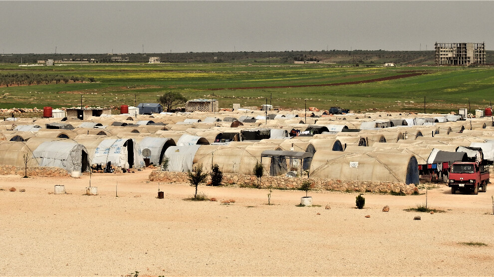 مخيمات الشهباء في ريف حلب الشمالي، 2021، المصدر: ANF.