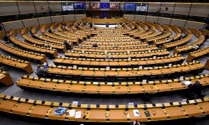 مقر انعقاد الجلسات العامة للبرلمان الأوروبي في بروكسل (AFP)