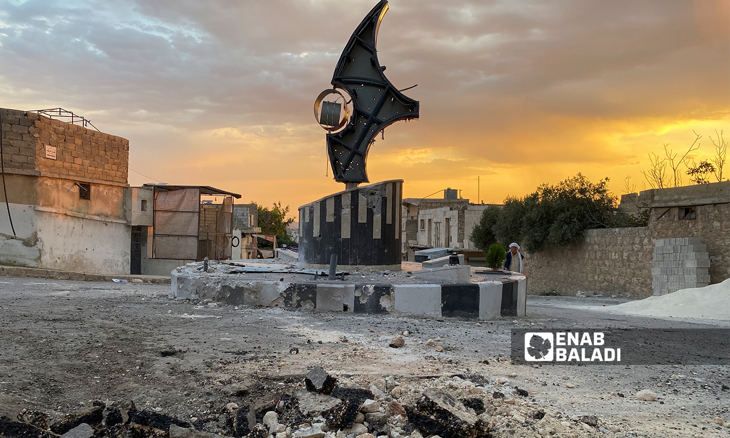 آثار قصف مدفعي استهدف مدينة الباب - 5 آب 2021 (عنب بلدي / عاصم ملحم)