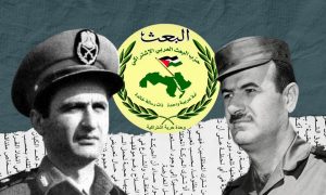 الرئيس السوري الأسبق، حافظ الأسد والقائد العسكري في جزب 
