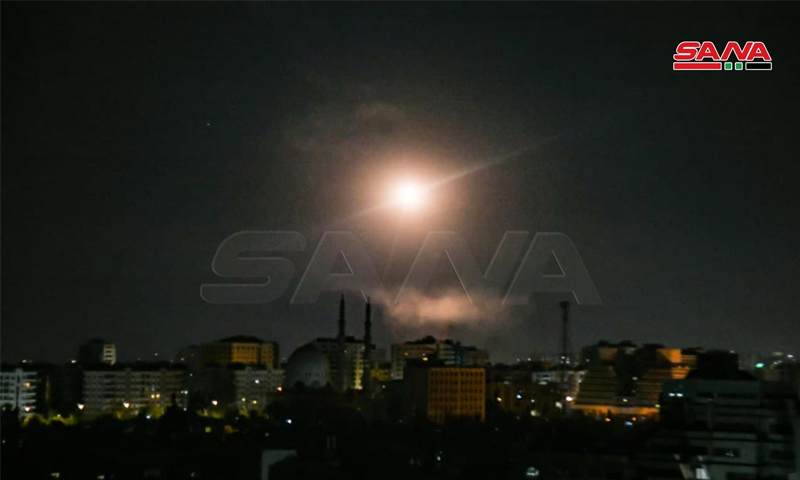 قصف إسرائيلي على دمشق - 19 آب 2021 (سانا)