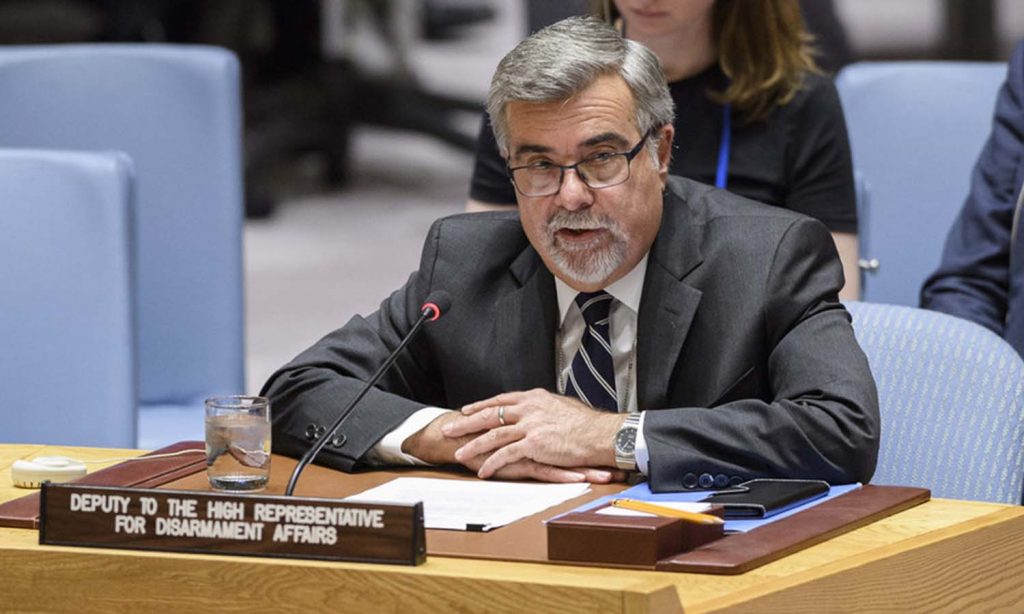 نائب الممثل السامي للأمم المتحدة لشؤون نزع السلاح، توماس ماركرام يخاطب مجلس الأمن _ 2018 (الأمم المتحدة)