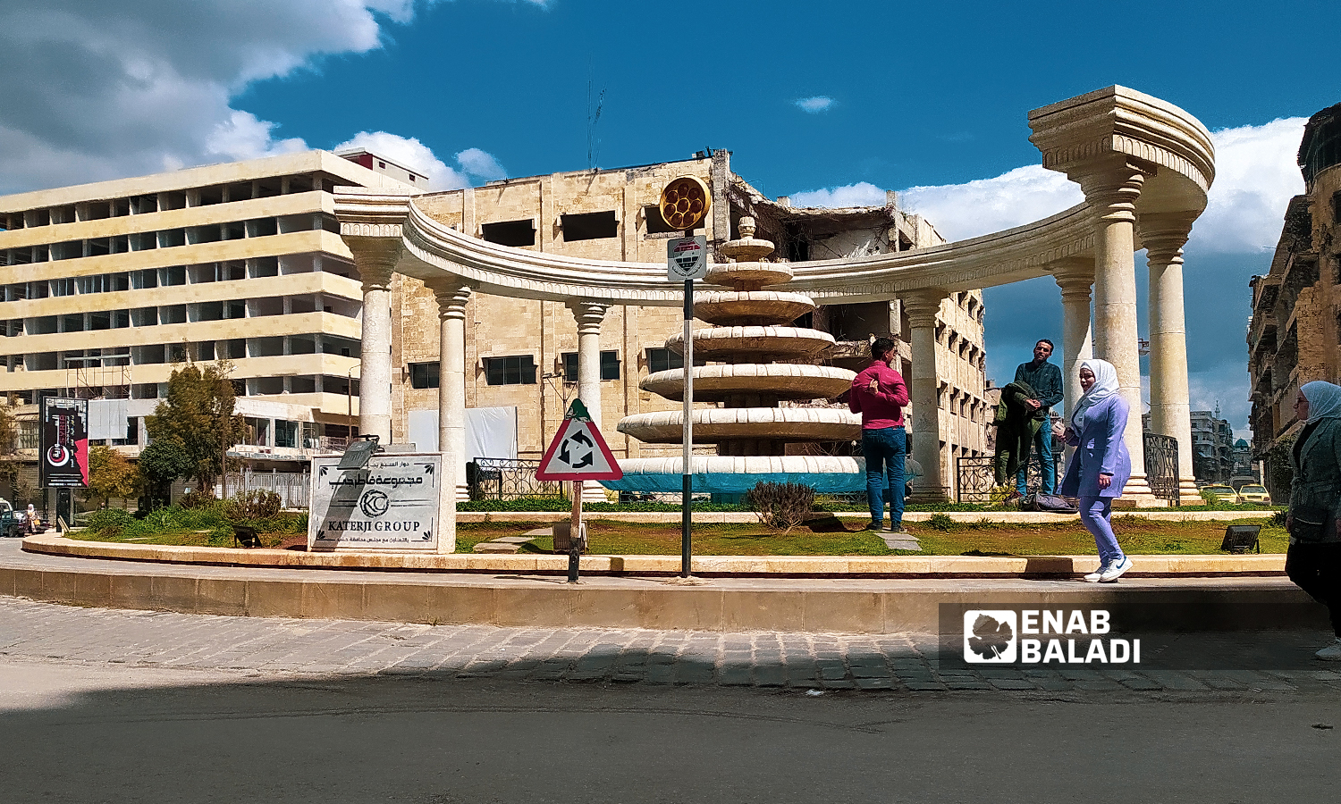 دوار السبع بحرات في المدينة القديمة في  حلب القديمة - 18 تموز 2021 ( عنب بلدي / صابر الحلبي )