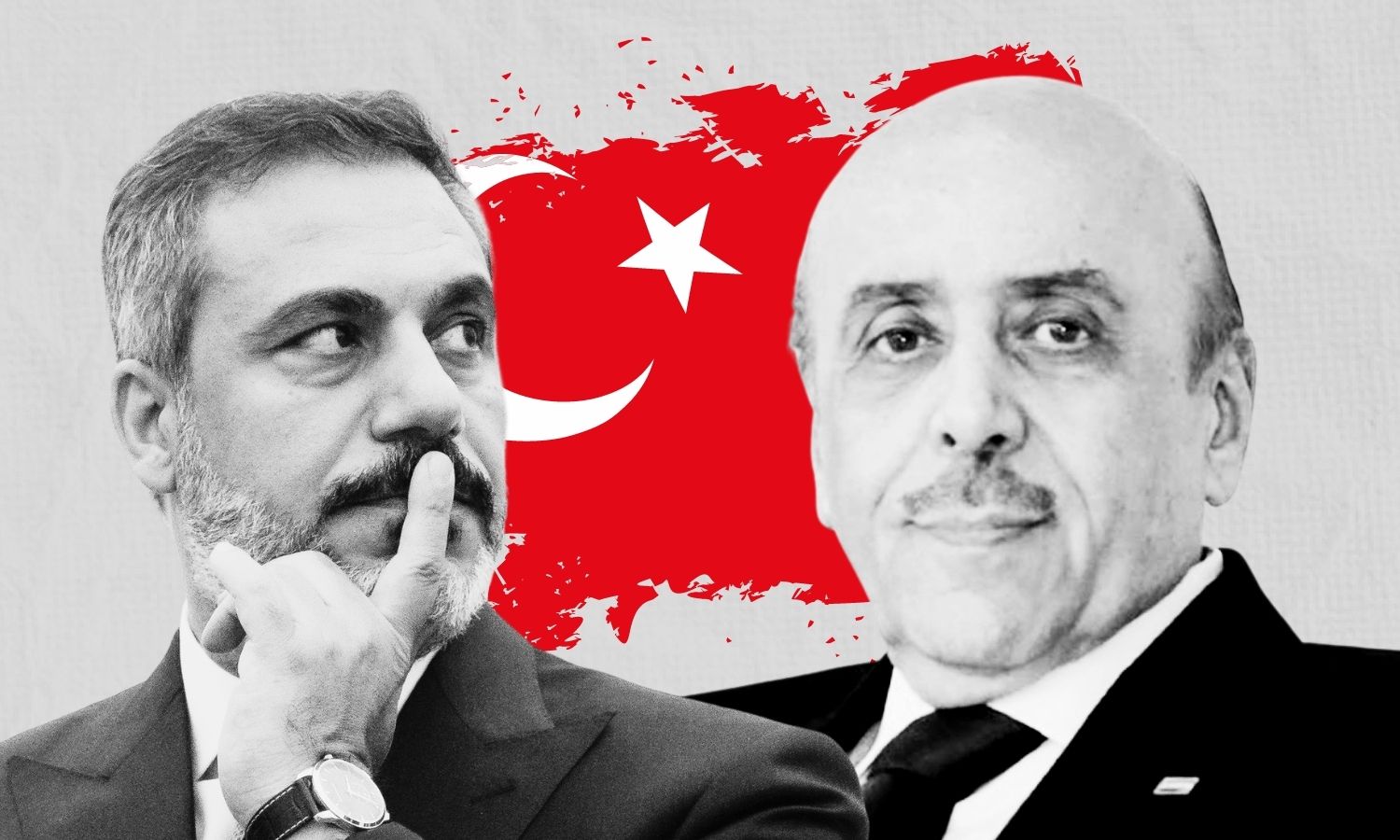 مدير مكتب الأمن الوطني في سوريا علي مملوك ورئيس الاستخبارات التركية حقان فيدان (عنب بلدي)
