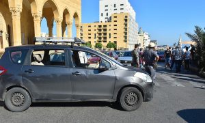 قطع طريق ساحة الشهداء في لبنان من قبل سائقي السيارات العمومية_ 20 من تشرين الأول (النهار)