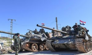 جنود ودبابات لقوات النظام السوري في ريف إدلب - 2021 (الوطن)
