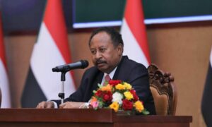 رئيس الوزراء السوداني، عبد الله حمدوك 21 تشرين الثاني 2021(مجلس السيادة الانتقالي/السودان)