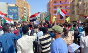 مظاهرات في السودان، ضد الاتفاق السياسي بين عبد الفتاح البرهان، وعبد الله حمدوك 30 تشرن الثاني 2021 (لجنة مقاومة المهندسين)