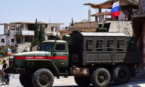 مركبة لقوات الشرطة العسكرية الروسية في سوريا (شينخوا)