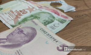 فئات نقدية متنوعة من العملة التركية_ تشرين الثاني (عنب بلدي)