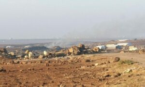 حرق خيام النازحين من البدو شرقي درعا، 26 تشرين الثاني 2021 (أحرار حوران)