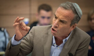 وزير الاستخبارات الإسرائيلي، العازر شتيرن يتحدث خلال اجتماع لجنة الشؤون الداخلية في الكنيست ، 20 من شباط 2018 (Yonatan Sindel)
