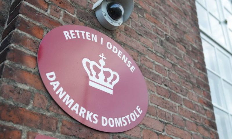 شعار محكمة أودنسه في الدنمارك (Claus Fisker/Ritzau Scanpix)