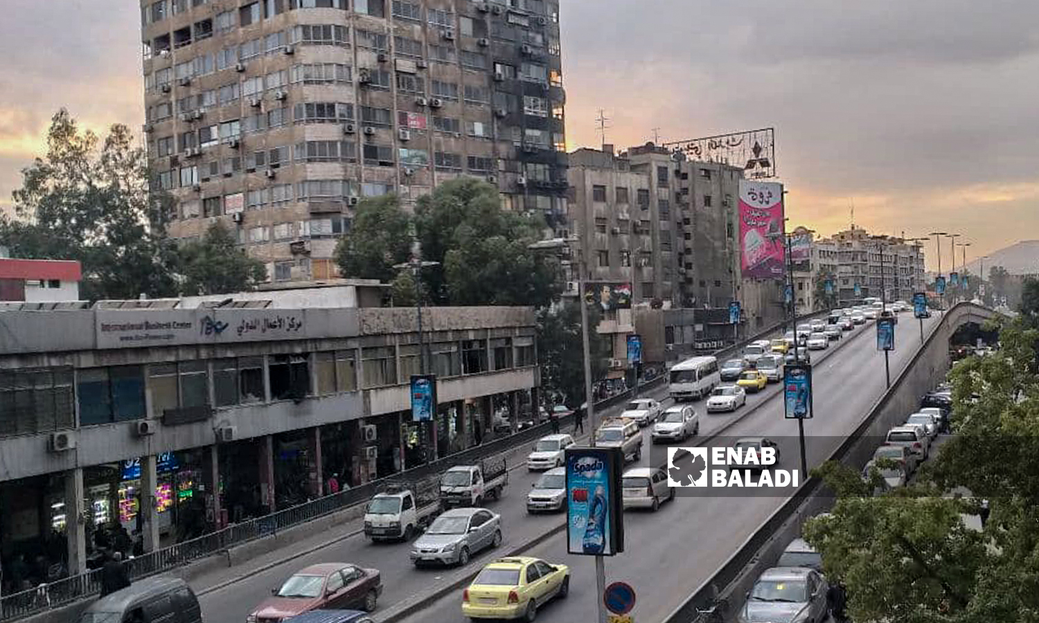 جسر فكتوريا في دمشق - 2 كانون الثاني 2022 ( حسان حسان / عنب بلدي )