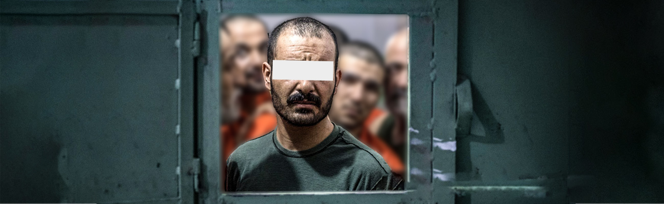 معتقلون من عناصر تنظيم "الدولة" في أحد سجون الحسكة شمالي سوريا ، 26 تشرين الأول 2019 (AFP)