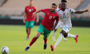 من لقاء المغرب وغانا في كأس أمم إفريقيا 10 كانون الثاني 2022 (gittyimage) 

