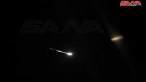 قصف إسرائيلي يستهدف أجزاء من دمشق 9 من شباط 2022 (سانا)