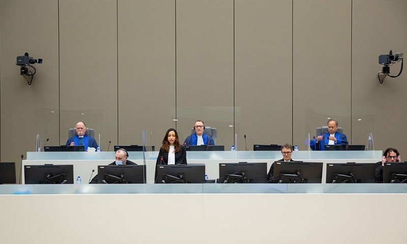 قاعة المحكمة الجنائية الدولية في لاهي بهولندا- 4 من شباط 2022 (رويترز)