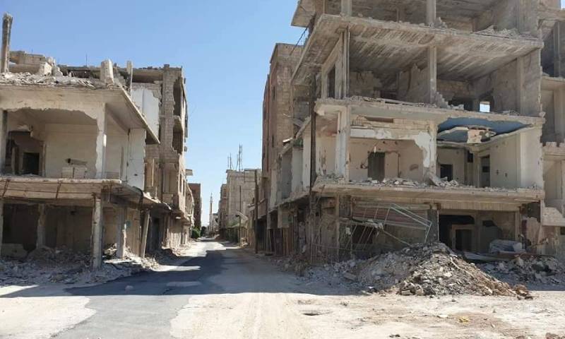 مباني مدمرة في الحجر الأسود بريف دمشق (الثورة)