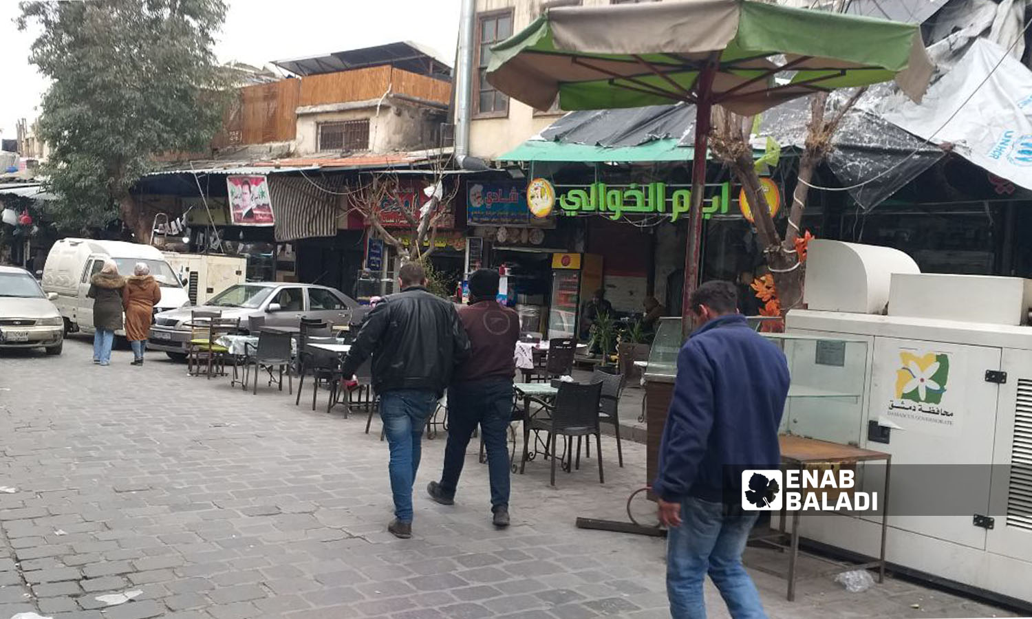 سوق حي ساروجة في مدينة دمشق،   25 آذار 2022 ( حسان حسان / عنب بلدي )
