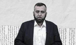 مدير إدارة التوجيه المعنوي في الجيش الوطني السوري حسن الدغيم (تعديل عنب بلدي)