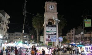ساحة الساعة الشهيرة في مدينة إدلب - (علاء الأبرش / فيس بوك)