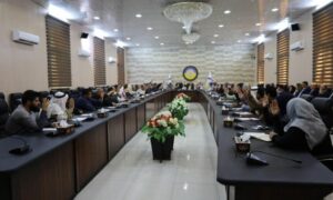 جلسة للمجلس التنفيذي للإدارة الذاتية_ 11 من نيسان 2022 (الإدارة الذاتية/ فيس بوك) 