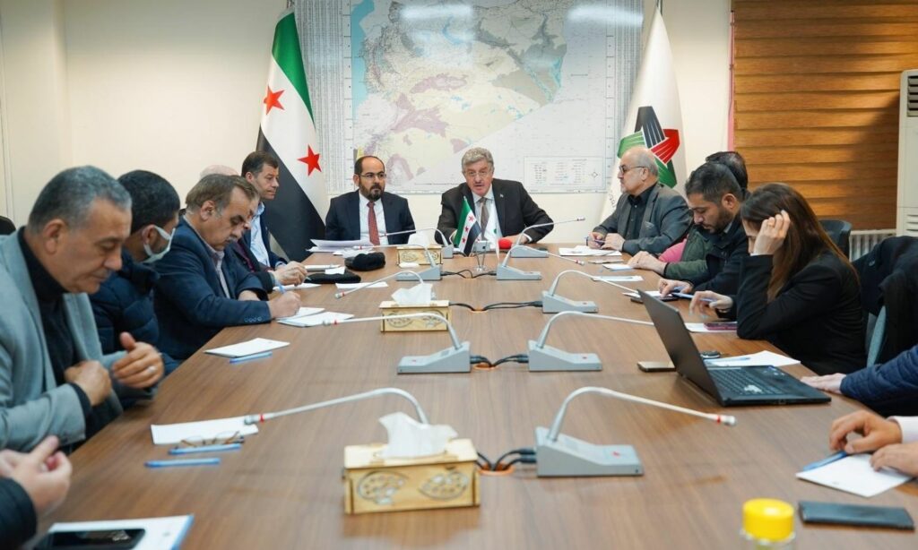 جلسة للائتلاف الوطني السوري كشف فيها عن تقرير بشأن مزاعم التعامل مع النظام من قبل أعضاء في المؤسسة - 19 نيسان 2022 (الائتلاف)