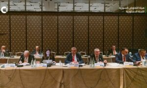 أعضاء من وفد المجتمع المدني في اللجنة الدستورية بجولتها الثامنة_ 30 أيار 2022 (لجنة التفاوض السورية)