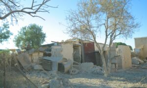 منزل تعرض لقصف مدفعي مصدره مناطق تمركز قوات النظام و