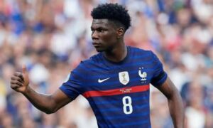 تشواميني في مباراة فرنسا ضد الدنمارك في دوري الأمم- 3 حزيران 2022 (Shutterstock)